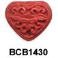 Heart Cinnabar Bead BCB1430