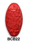 Twin Fish Cinnabar Bead BCB22