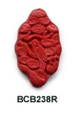 Bird/Tree Cinnabar Bead BCB238 - 2 Colors