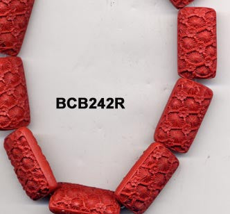 Pine Needle Cinnabar Bead BCB242R