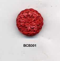 Floral Cinnabar Bead BCB301