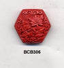 Hexagon Cinnabar Bead BCB306