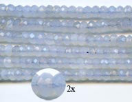 5mm Lavender Chalcedony Faceted Roundells