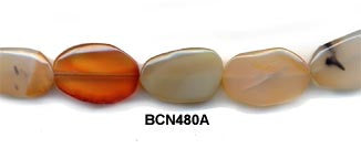 Light Carnelian Pebble Beads BCN480A