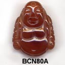 Carnelian Buddha Pendant Bead BCN80A