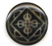 Black and White Agate Dorje Bead BCN930B