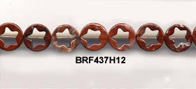 Flower Jasper Star Beads BFR437H12