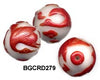Carved Peking Glass Bead Cranes 25-28mm  BGC79 - 4 Colors