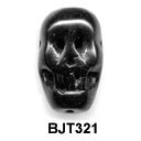 Jet Black Skull Bead BJT321