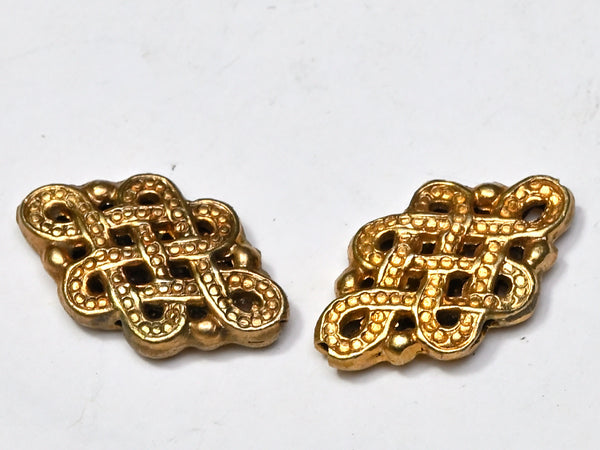 Bead Metal Gold or Silver Plated Eternal knot BM202
