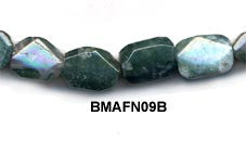 Moss Agate Nugget Beads BMAFN09B