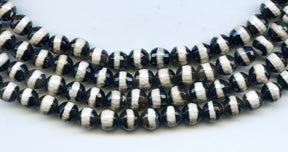 6mm Black & White Agate