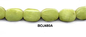 Olive Jade Pebble Beads BOJ480A