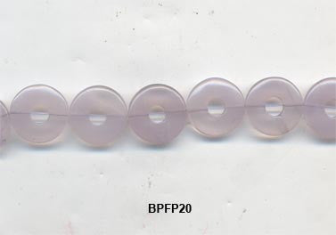 Purple Fluorite Pi Disc Beads BPFP20