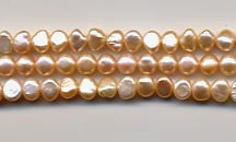 Peach Pearl Nugget Beads Strand BPL158PE