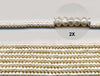 Extra Small White Pearl Nugget Beads Strand BPL174WH