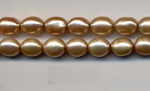 Champagne Pearl Rice Shaped Beads Strand  BPL201CP