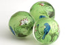 Bird Reverse Painted Glass Round Beads  - 2 Colors