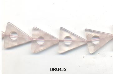 Rose Quartz Triangle Beads BRQ435