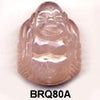 Rose Quartz Buddha Pendant Bead BRQ80A