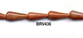 Red Aventurine Teardrop Beads BRV436