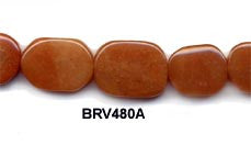 Red Aventurine Pebble Beads BRV480A
