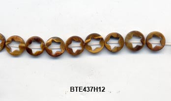 Tiger Eye Star Beads BTE437H12