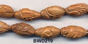 Carved Olive Nut Buddha Bead BWD219