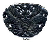 Soo Chow Jade and Agate Butterfly Pendant Bead DAG60