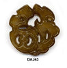 Soo Chow Jade Prosperity Fu Pendant Bead DAJ43