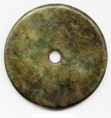 Soo Chow Jade Large Pi Disc Pendant Bead DAJ61B