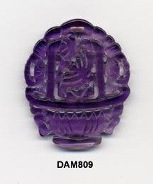 Flower Basket Amethyst Pendant Bead DAM809