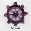 Ship Wheel Amethyst Pendant Bead DAM835