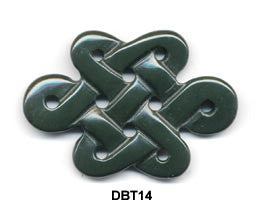 Eternal Knot Green Agate Pendant Bead DBT14