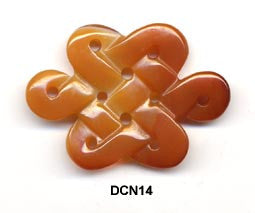 Eternal Knot Carnelian Pendant Bead DCN14
