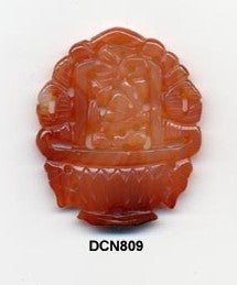 Flower Basket Carnelian Pendant Bead DCN809