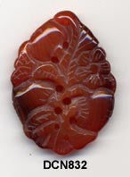 Peach Blossom Carnelian Pendant Bead DCN832