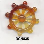 Ship Wheel Carnelian Pendant Bead DCN835