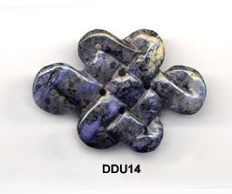 Eternal Knot Dumortierite Jade Pendant Bead DDU14