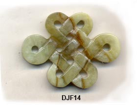 Eternal Knot Soo Chow Jade Pendant Bead DJF14