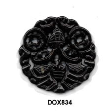 Double Butterfly Black Onyx Pendant Bead DOX834