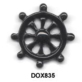 Ship Wheel Black Onyx Pendant Bead DOX835