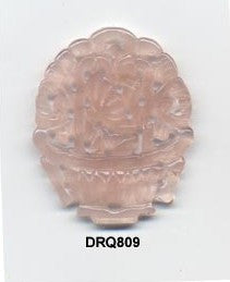 Flower Basket Rose Quartz Pendant Bead DRQ809