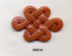 Eternal Knot Red Aventurine Pendant Bead DRV14