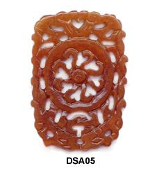 Wheel Soo Chow Jade Pendant Bead - 2 Colors