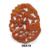 Brown Jade Lotus Duck Pendant Bead DSA19