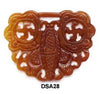 Brown Jade Butterfly Lock Pendant Bead DSA28