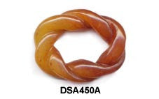 Brown Jade Small Oval Rope Pendant Bead DSA450A