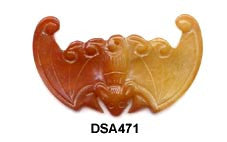 Bat Soo Chow Jade Pendant Bead - 2 Colors