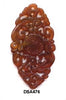 Brown Jade Longevity Almond Pendant Bead DSA476